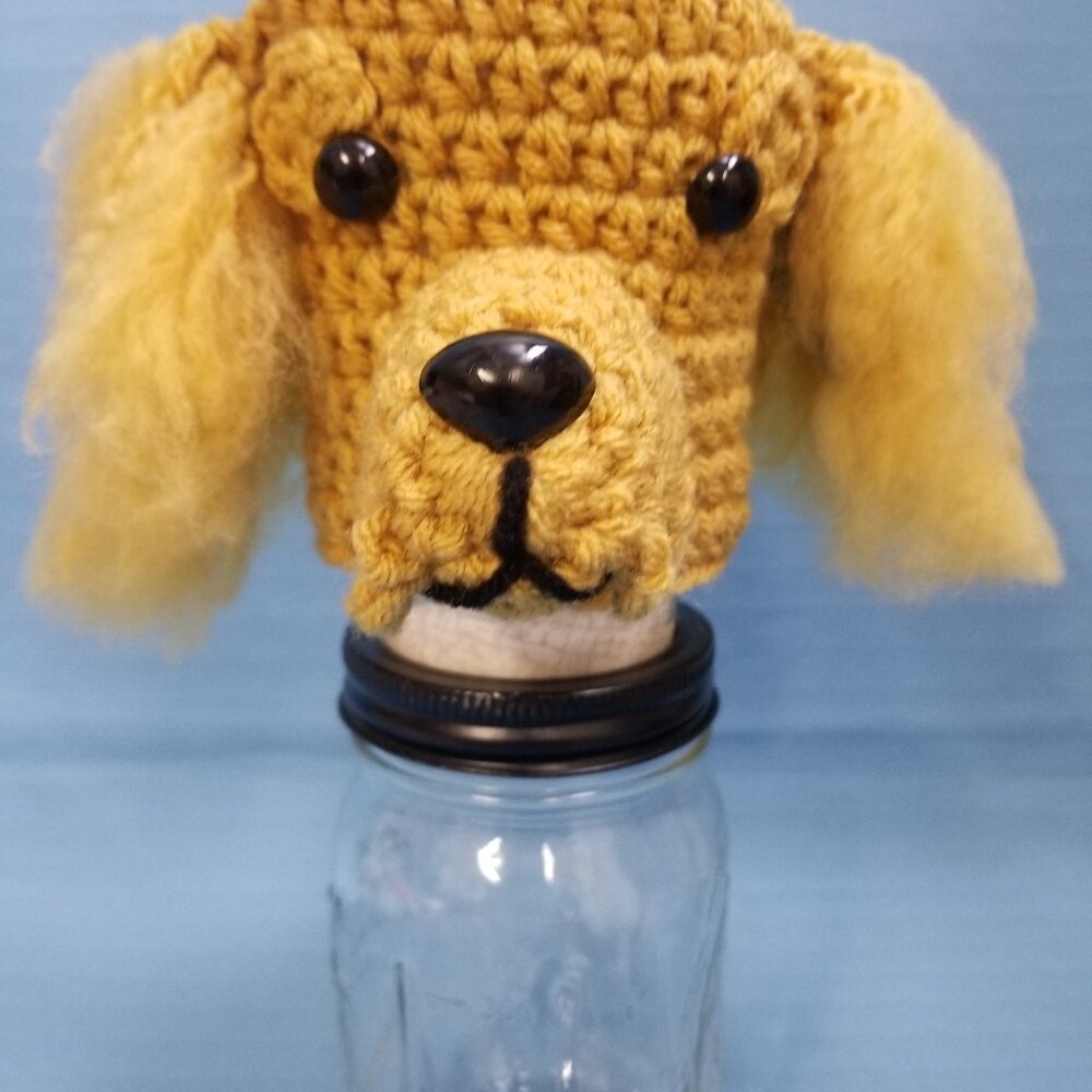 Golden Cocker Spainel  Dog Crochet  Handmade Cup Cozy Holder Gifts by Bren